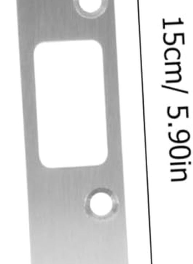 Silver Security Strike Plate Door Reinforcement For Exterior And Interior Doors - Image 2